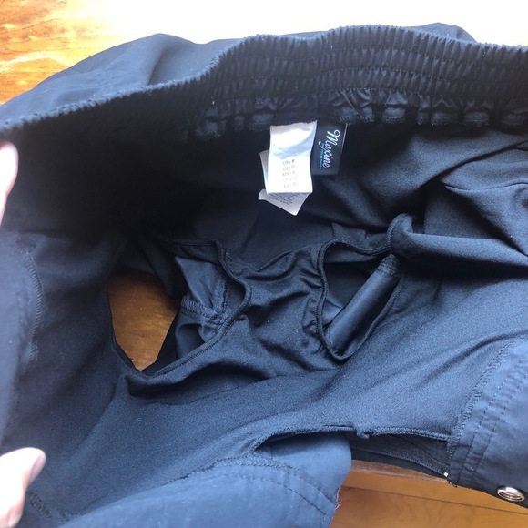 Maxine Shorts W Size 8 Black Boardshorts Button Closure Coastal Minimalist - Picture 6 of 13